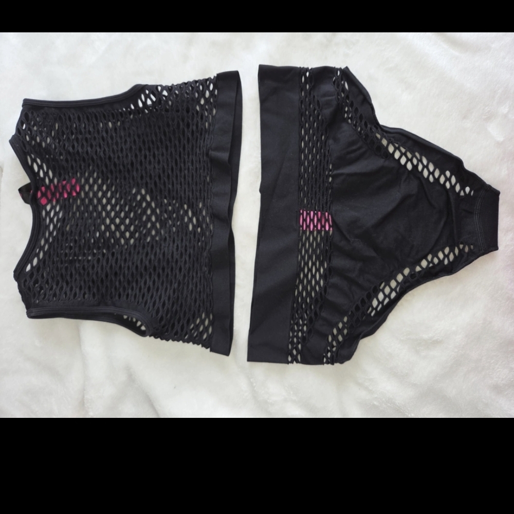 La SENZA Black and Pink Sports Bra Set